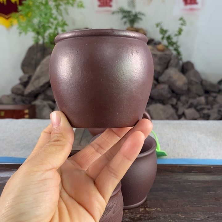 紫砂茶壶纯石红主人杯170左右的容量