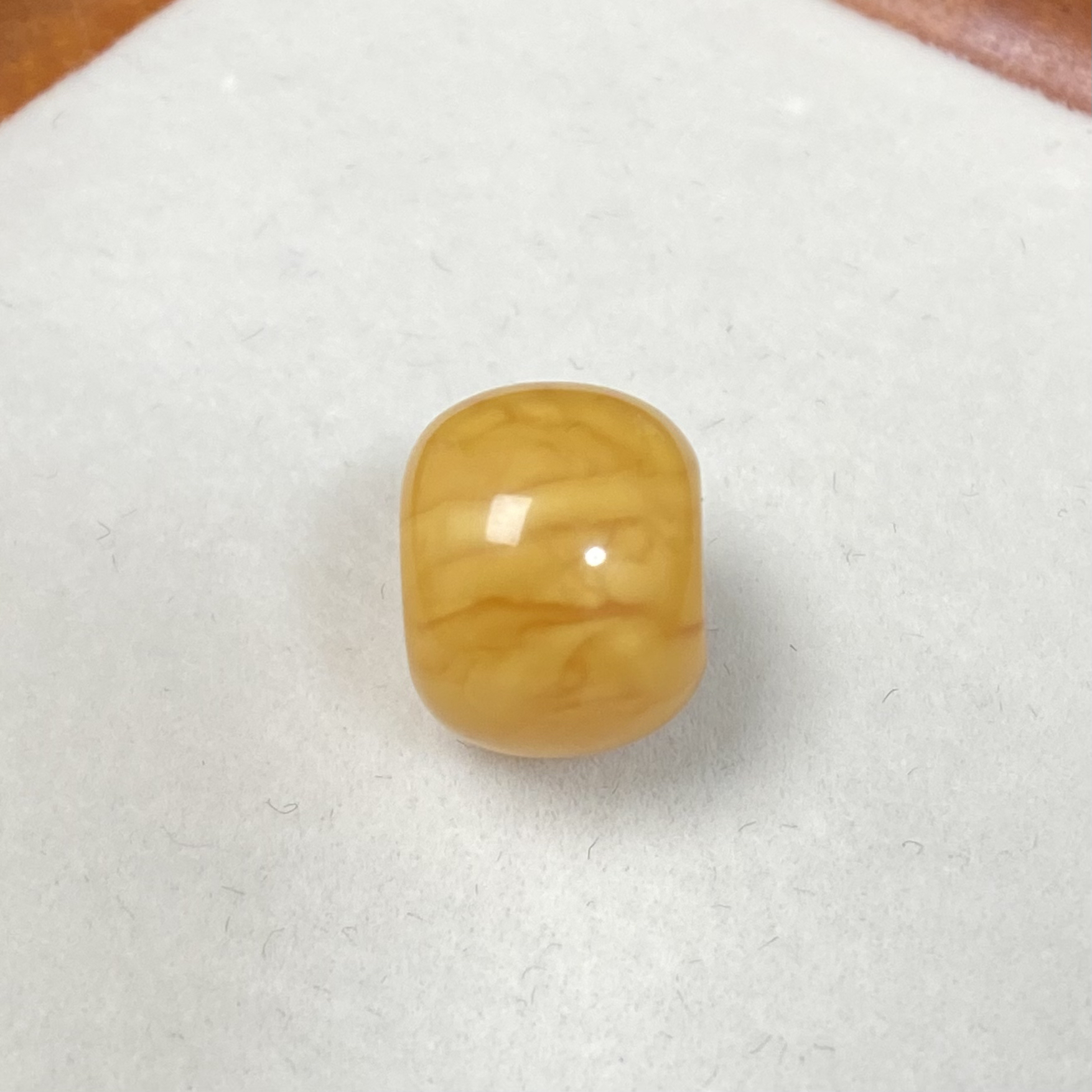 『顺亿天然蜜蜡』老花蜡面包圈墩子尺寸12.5×9.9mm文玩配珠配饰