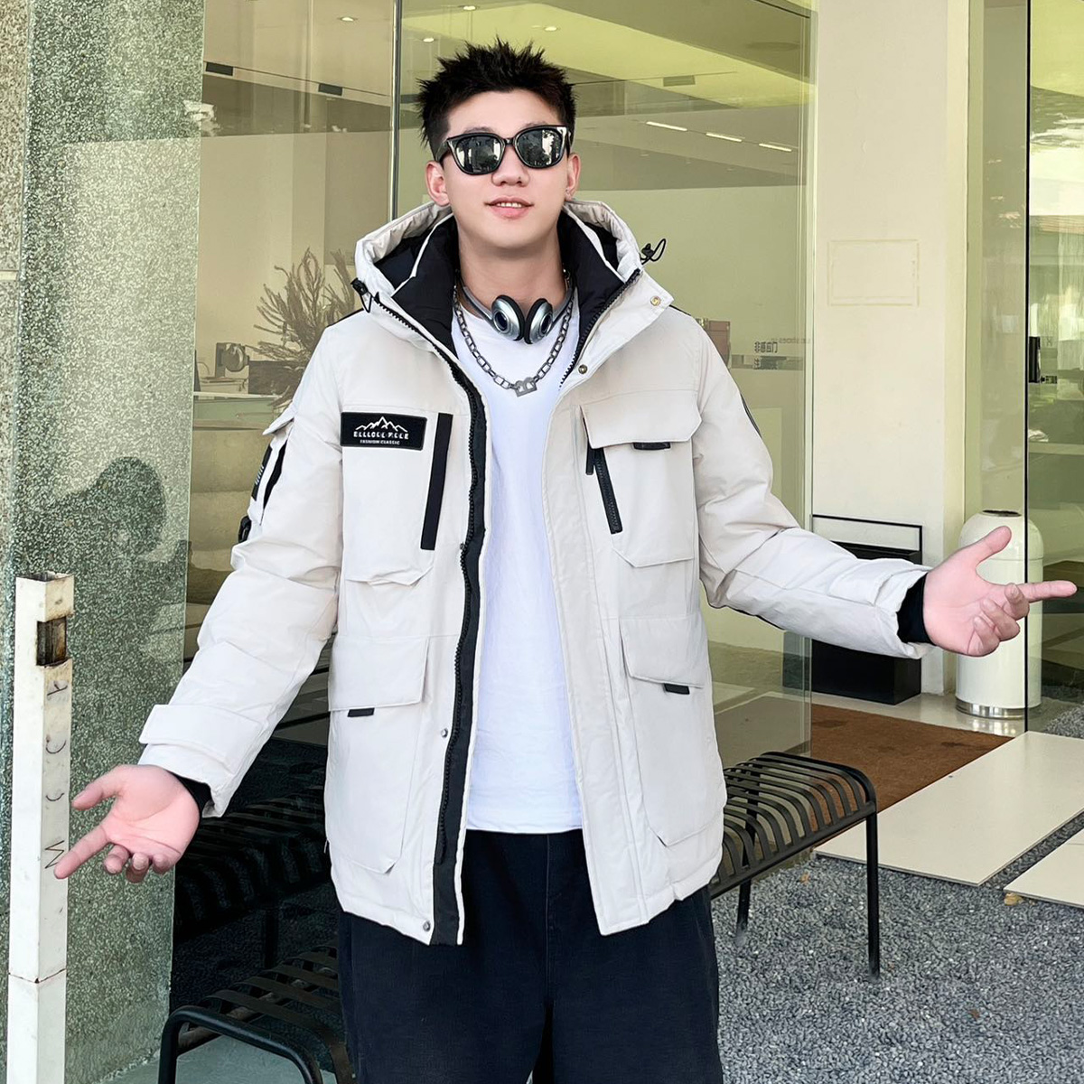 5507 冬季御寒保暖锁温防寒服男女百搭时尚断码剪标厚外套