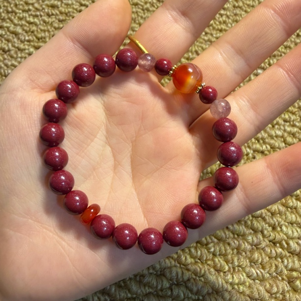 手链 丹瑞家朱砂紫金朱砂《上岸锦鲤》手串001