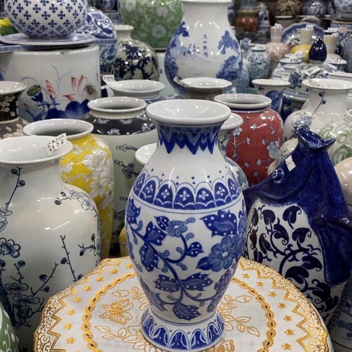 摆件手绘陶瓷花瓶老瓷