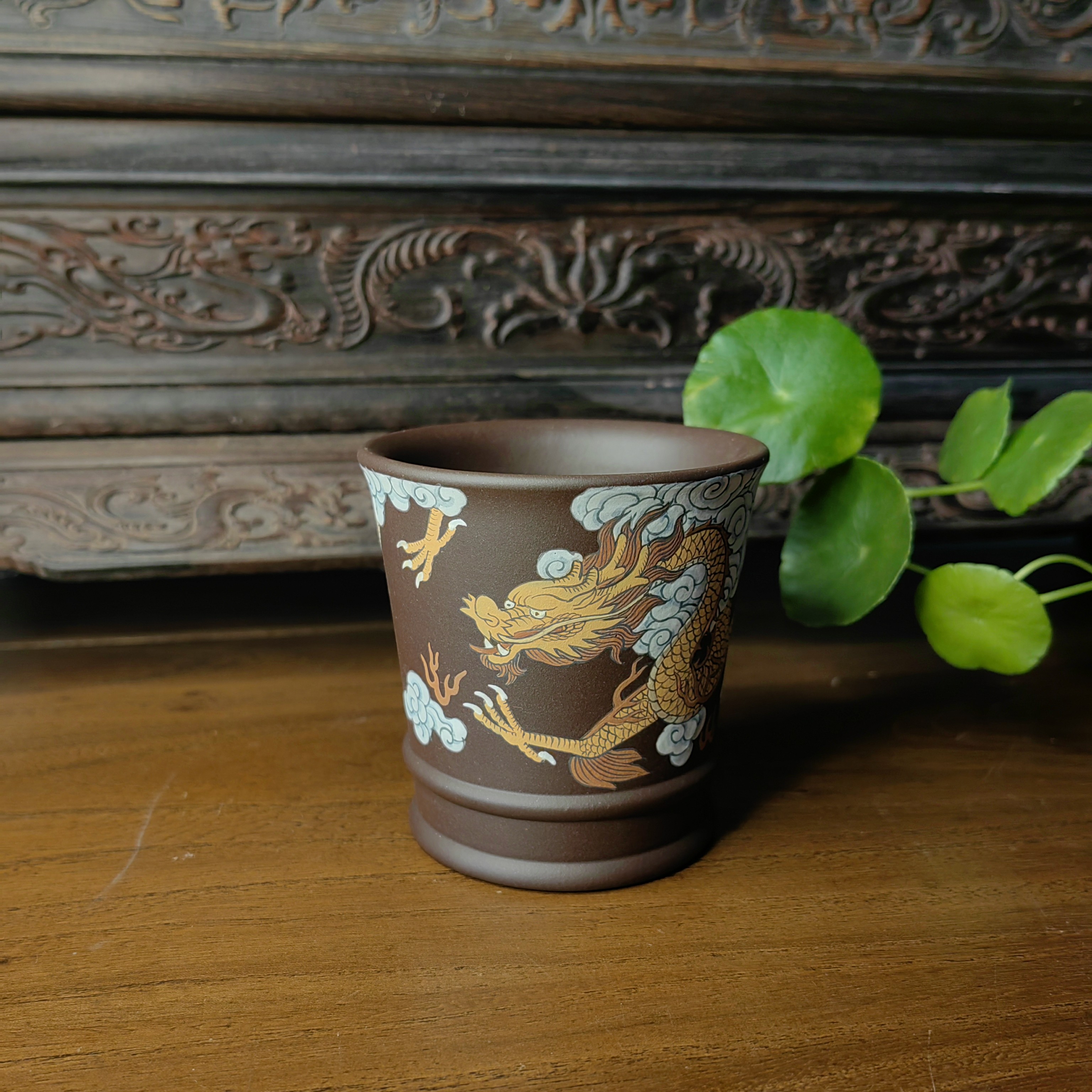 宜兴原矿紫砂十二生肖龙主人杯茶杯