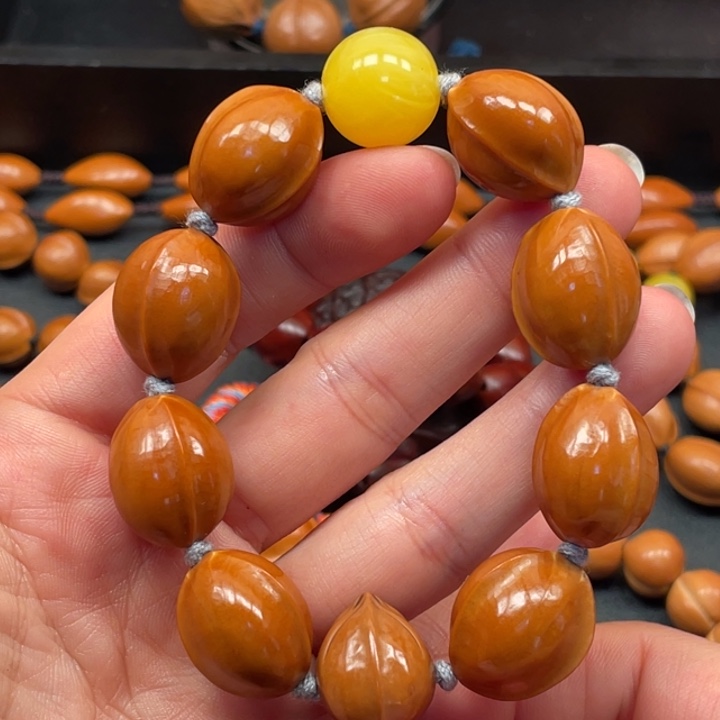 溪***海橄榄核手串/手链铁核鲨鱼背