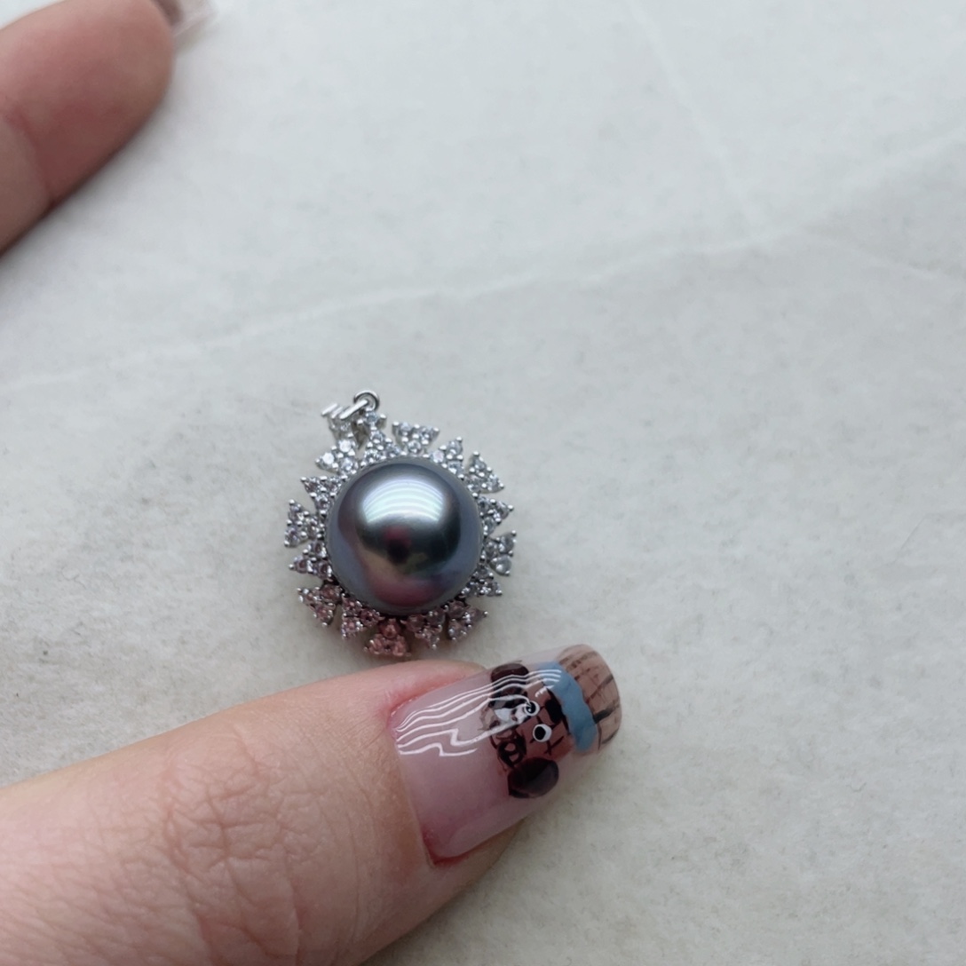 海水珍珠颈饰银S925镶嵌A26