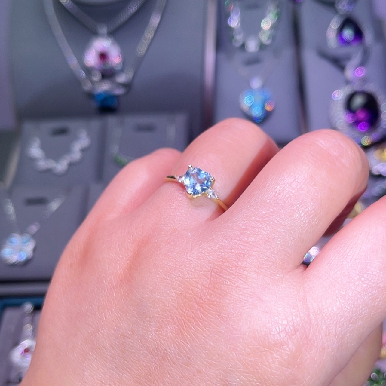 【闪购商品】托帕石戒指银S925镶嵌