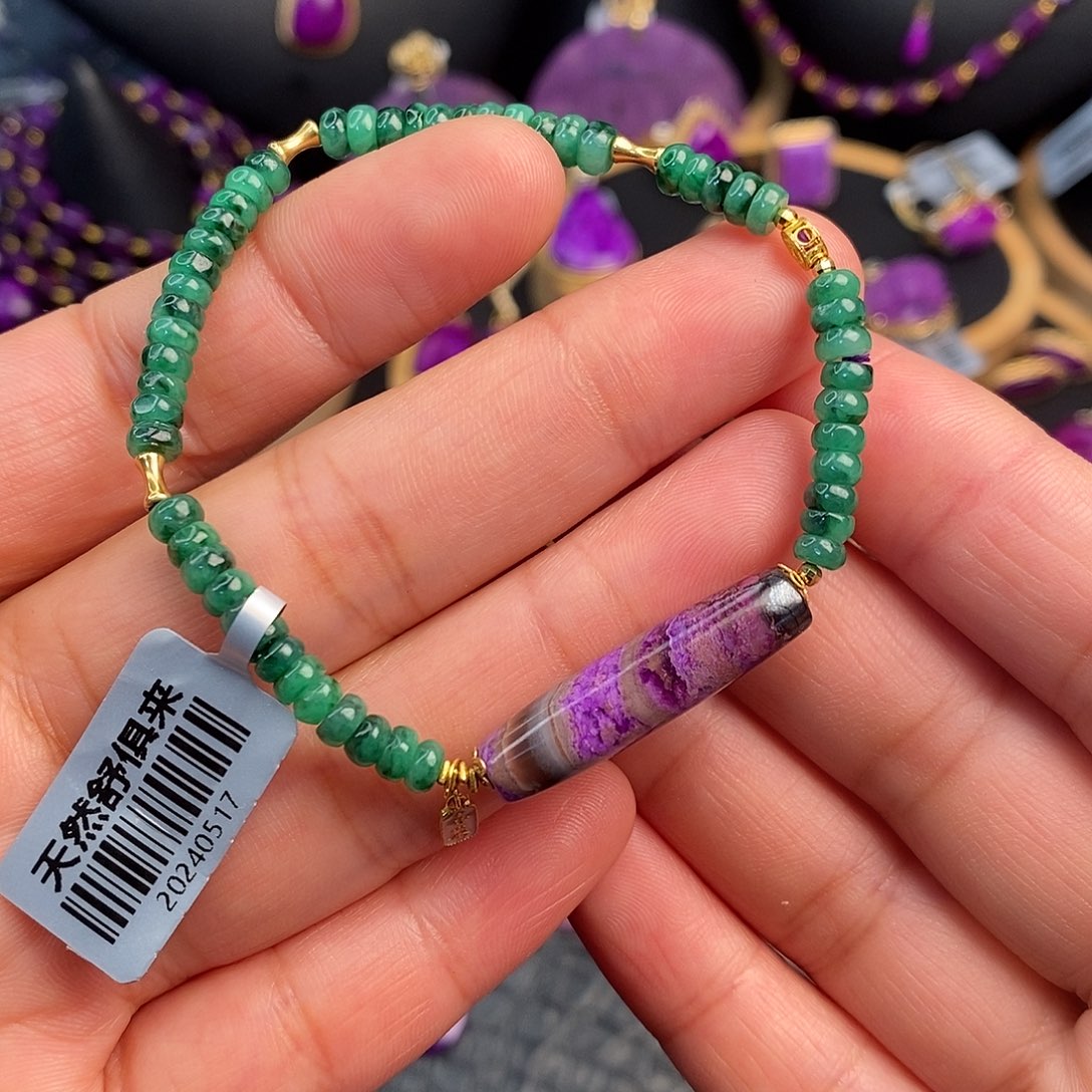 苏纪石（舒俱来）手链18K金镶嵌