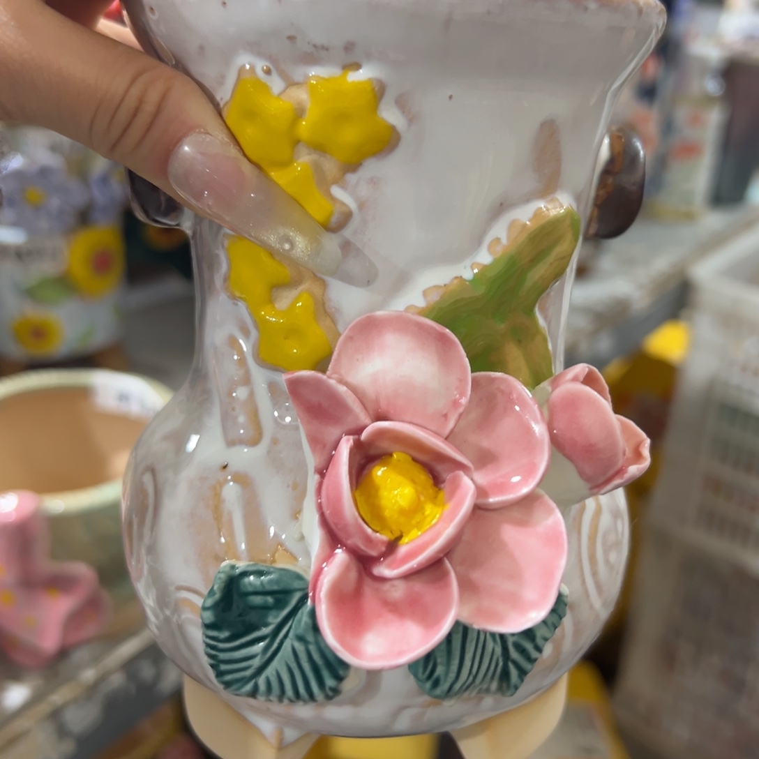 889瑕疵满20发爱退拉黑花盆