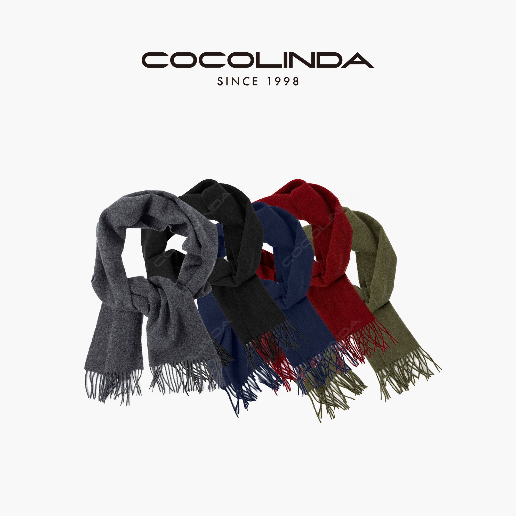 COCOLINDA | "秋冬氛围“【五色 100%羊毛】松弛感CP款流苏围巾SJ16