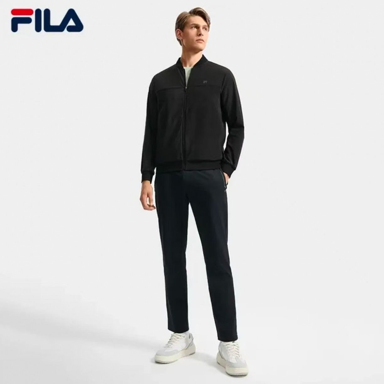 FILA/斐乐男【立领防风】秋运动茄克保暖修身球领外套F11M533703F
