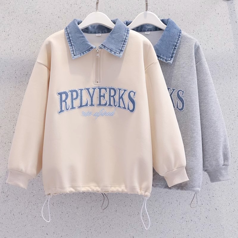 女童春装休闲卫衣2025新款女孩洋气儿童上衣宽松中大童春秋款衣服