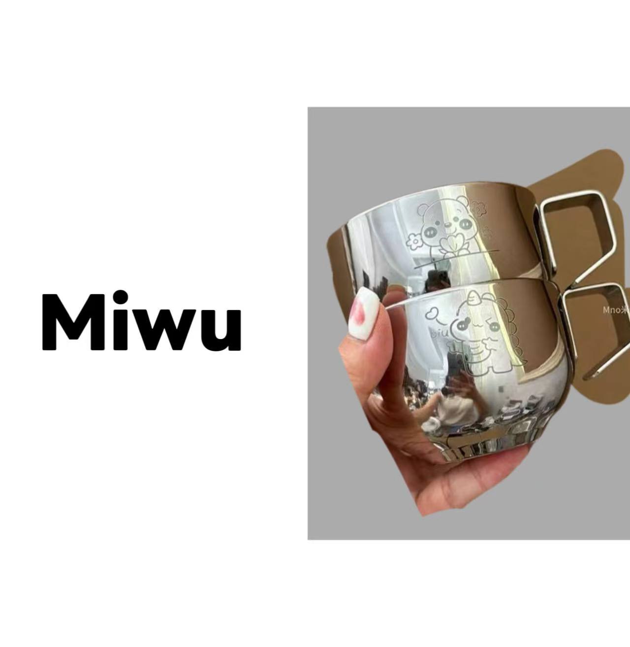 B833 小杯子中空迷你杯小恐龙+维尼熊