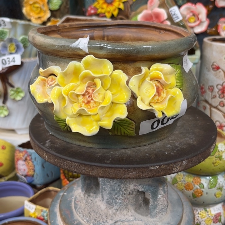 紫砂花盆粗陶材质多肉花盆