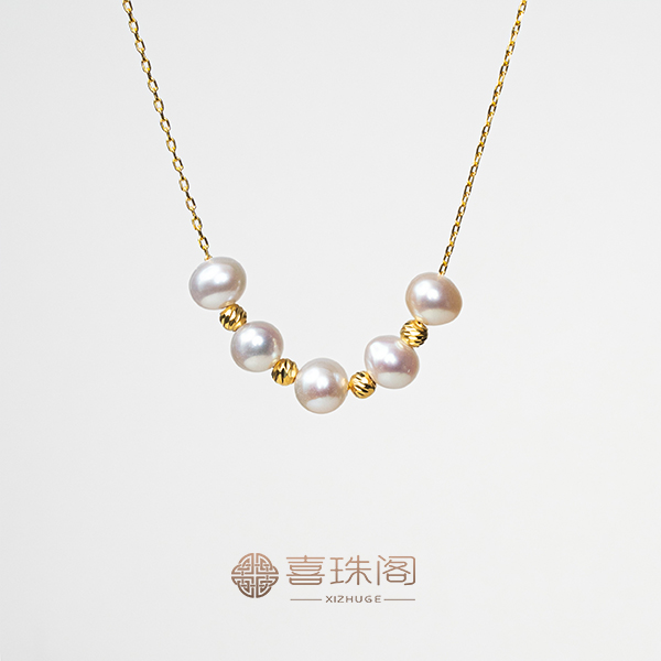 【杨雪雪】S925银微笑链无核珍珠6-7mm左右