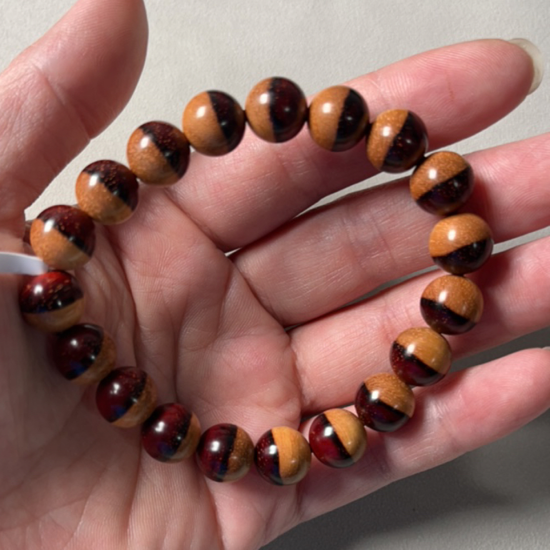 原汁原味小叶紫檀1.0/19颗阴阳珠