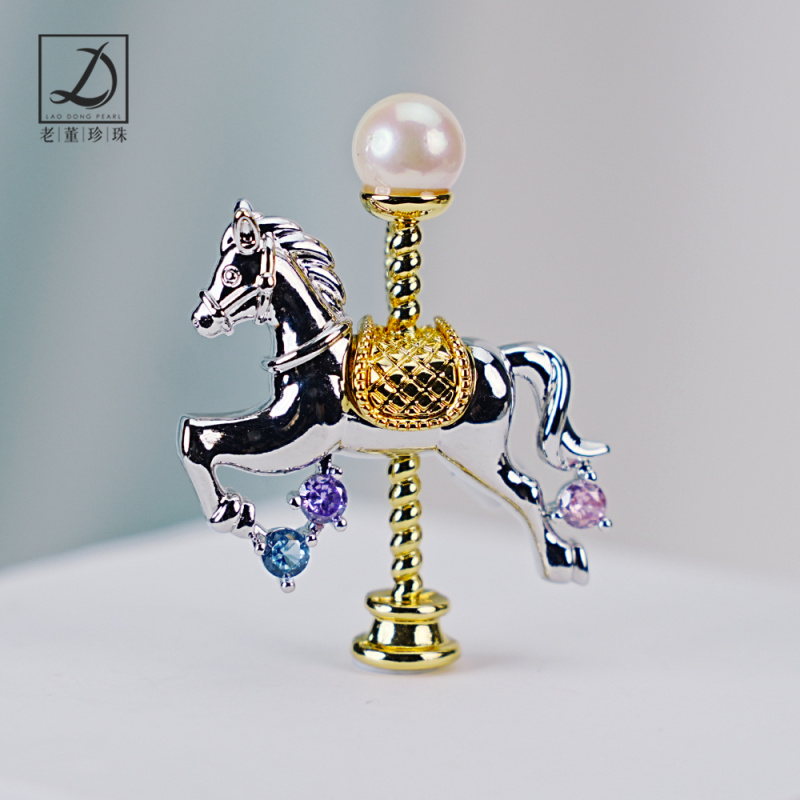 马上有钱 | 6-7mm海水akoya珍珠胸针