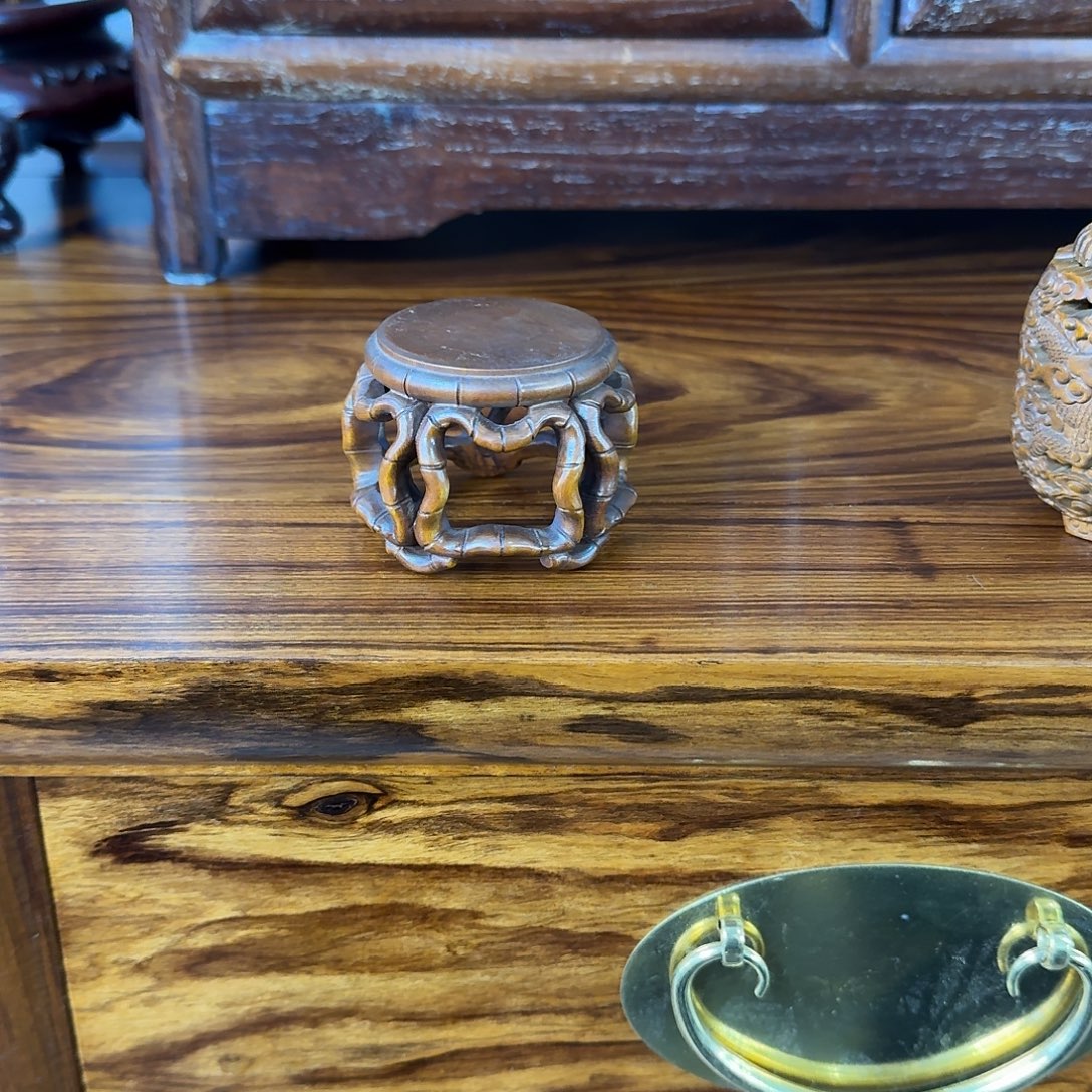 ****木复古装饰摆件底座4.5/4厘米