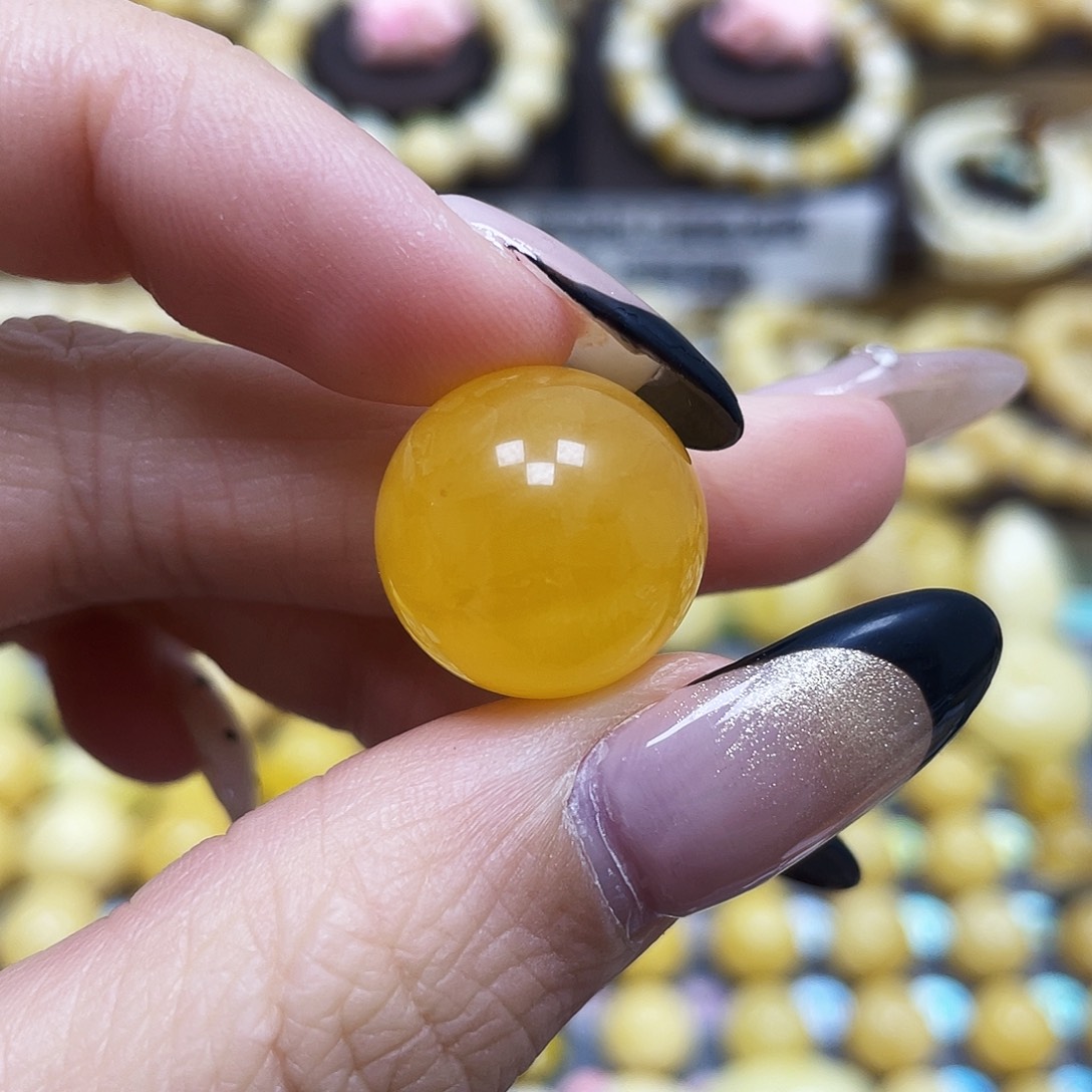 琥珀珠宝奇石未镶嵌17.4mm瑕疵福利款