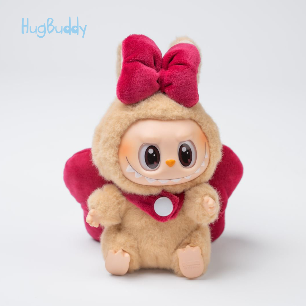 hugbuddy抱抱布迪labubu娃衣拉布布一/二/三代搪胶公仔蝴蝶结套装