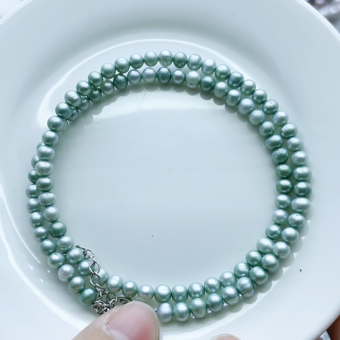 淡水珍珠颈饰钛钢