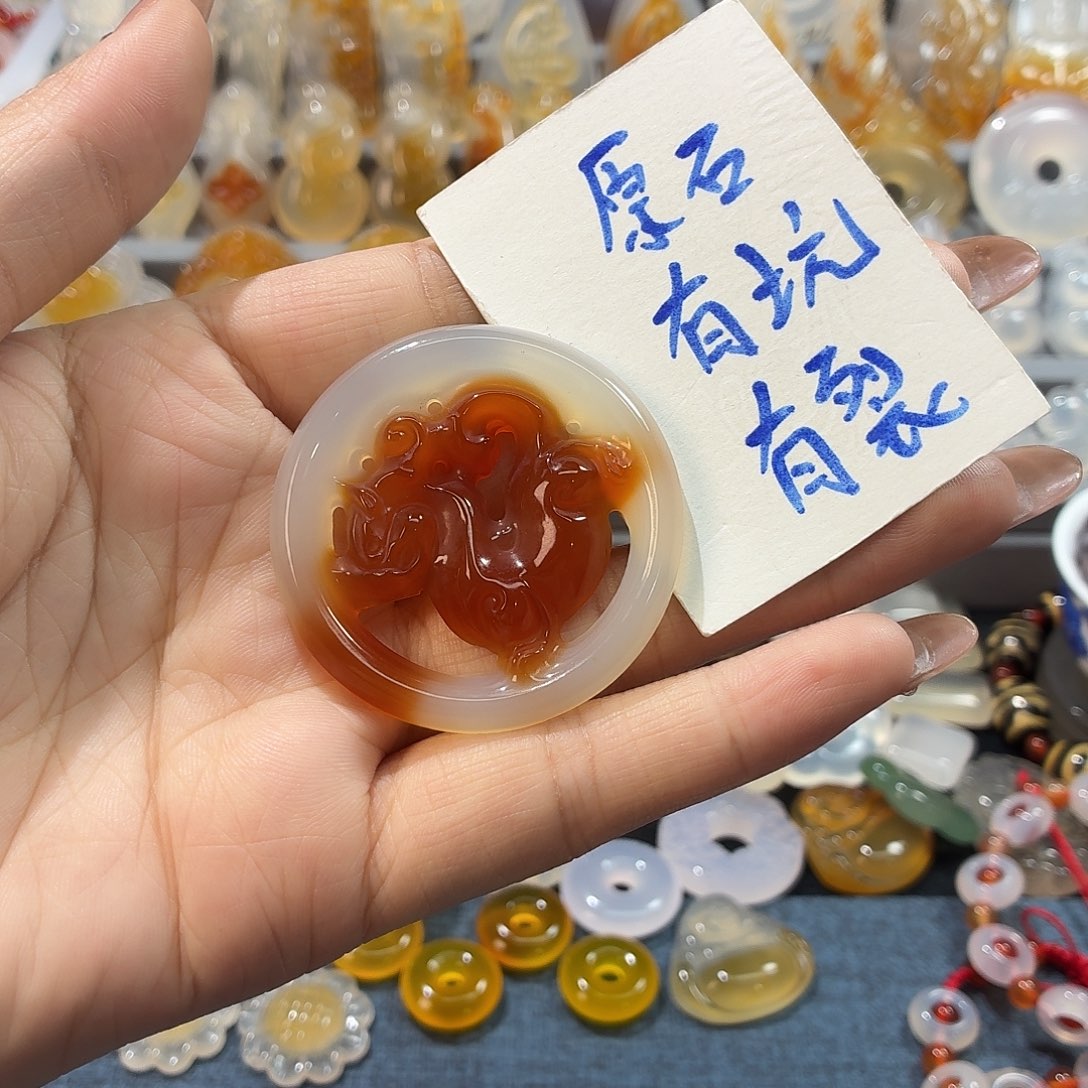 玛瑙/玉髓未镶嵌吊坠(不含链)