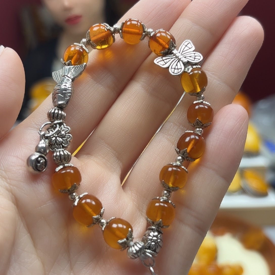 未镶嵌琥珀手链手链