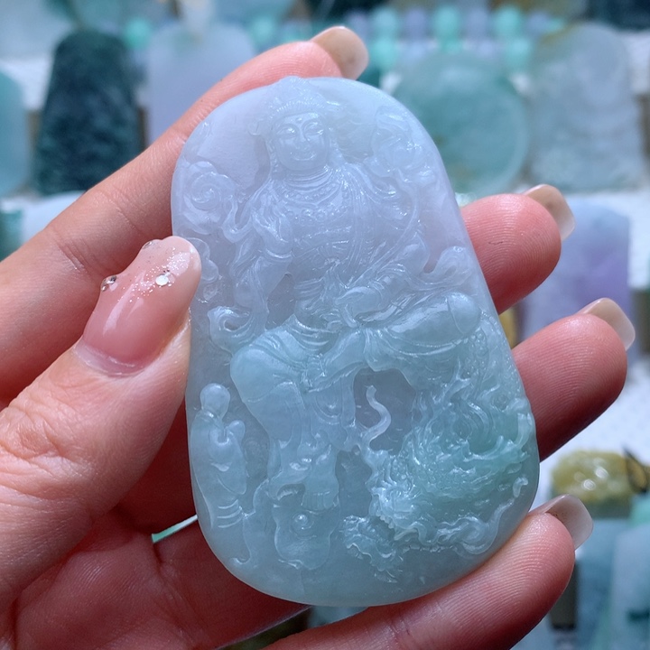 丢***丢定制翡翠未镶嵌观音