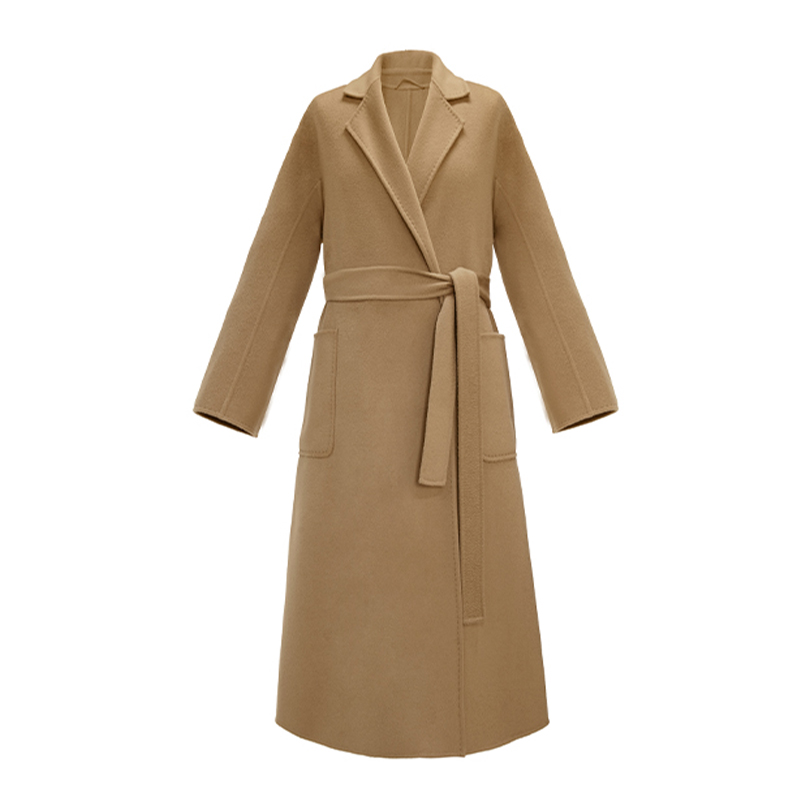 越月越Y27007女士毛呢大衣时尚中长款设计师时尚气质百搭