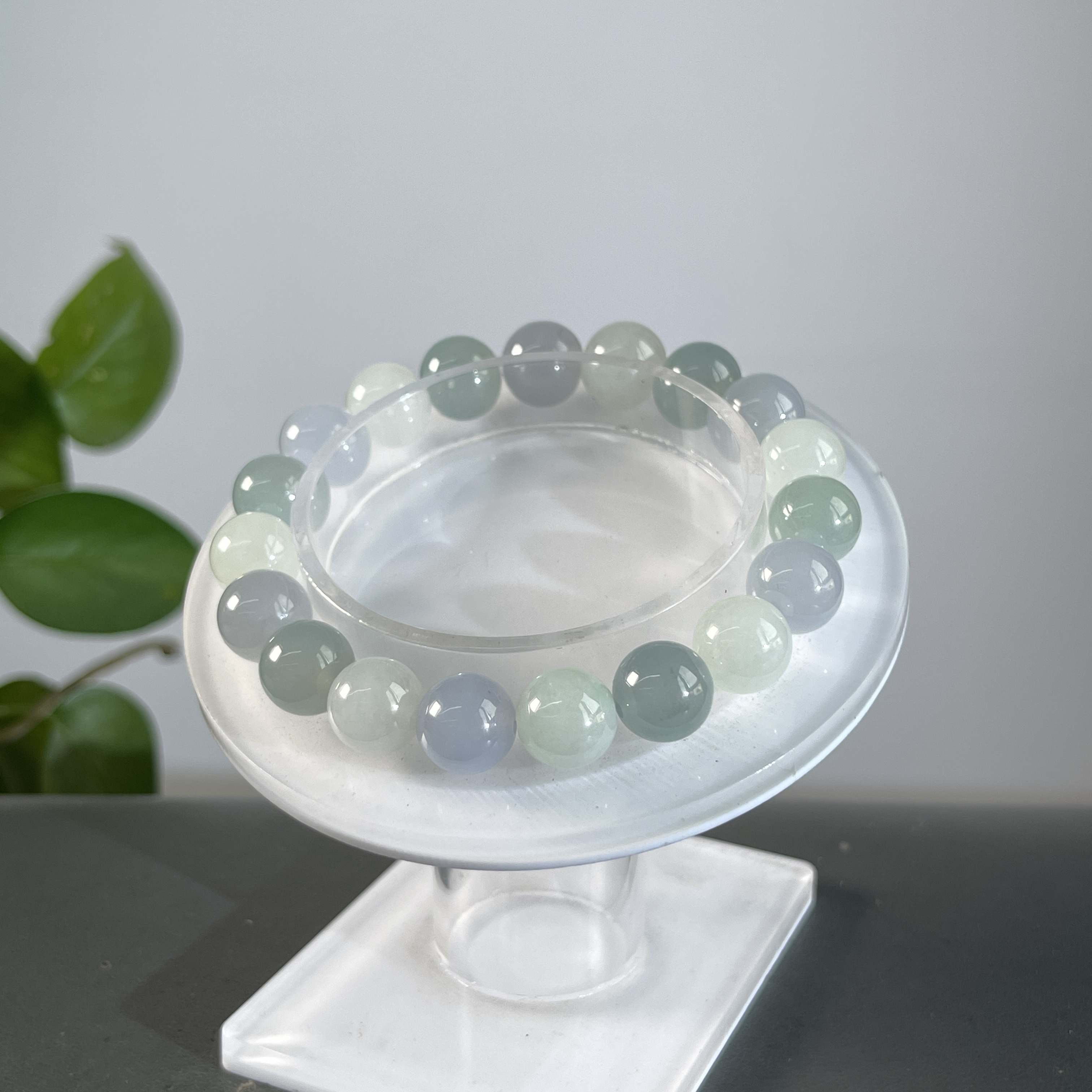 JTA13-144  天然缅甸A货翡翠  翡翠手串