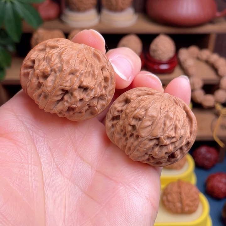 文玩核桃把件磨盘40