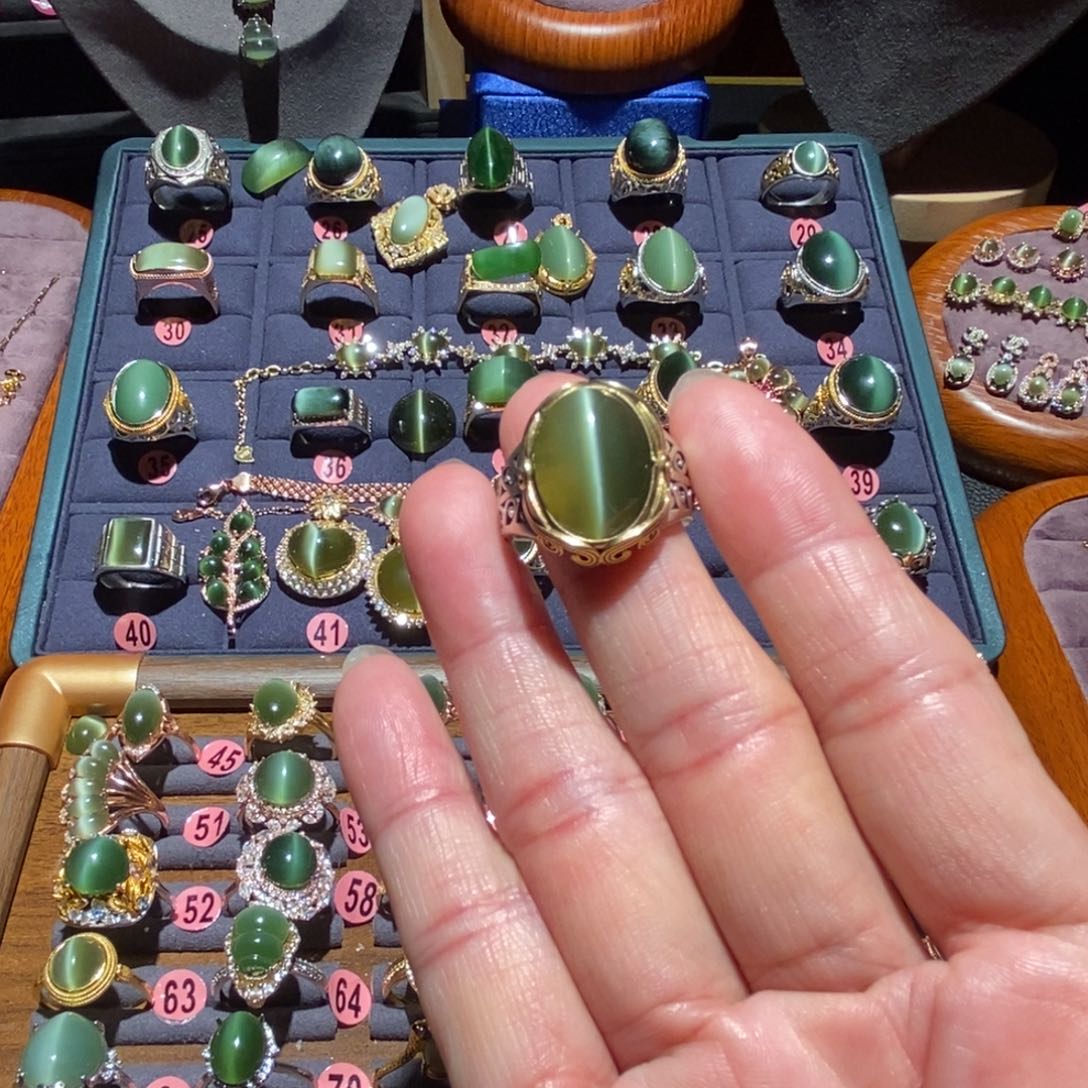 和田玉戒指银S925镶嵌宝**仪