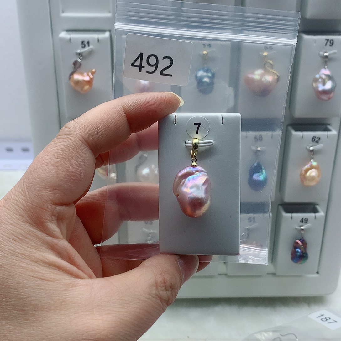 吊坠(不含链)淡水珍珠合金