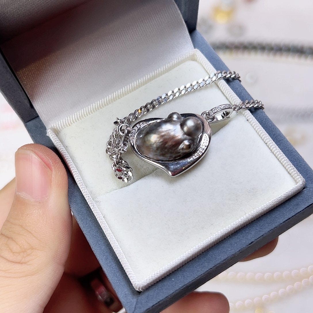 海水珍珠颈饰银S925镶嵌