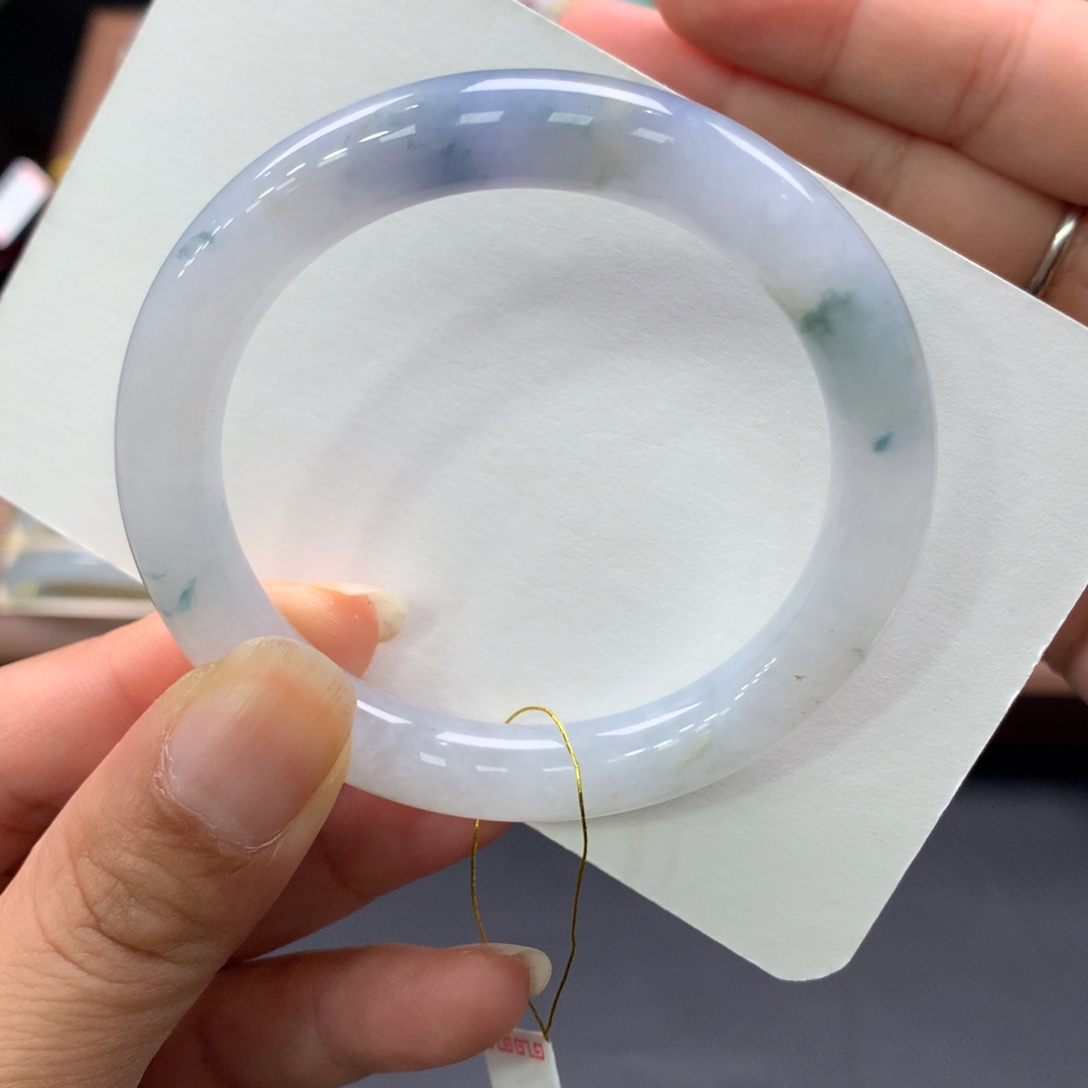 翡翠手镯未镶嵌20号，5354圆条