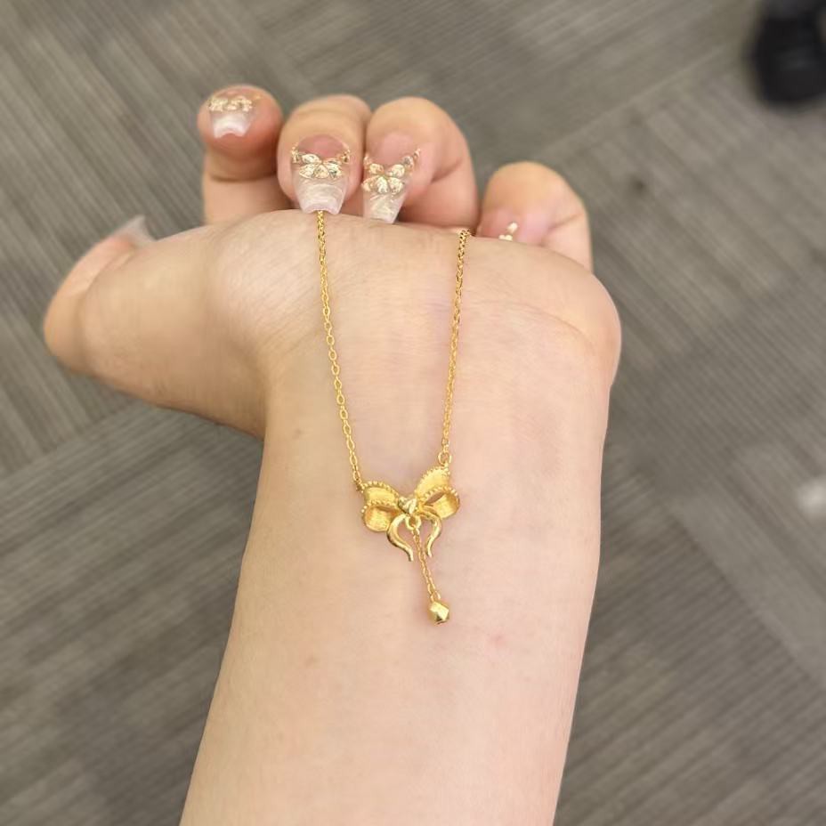 足金999  新双面珠边在逃公主套链