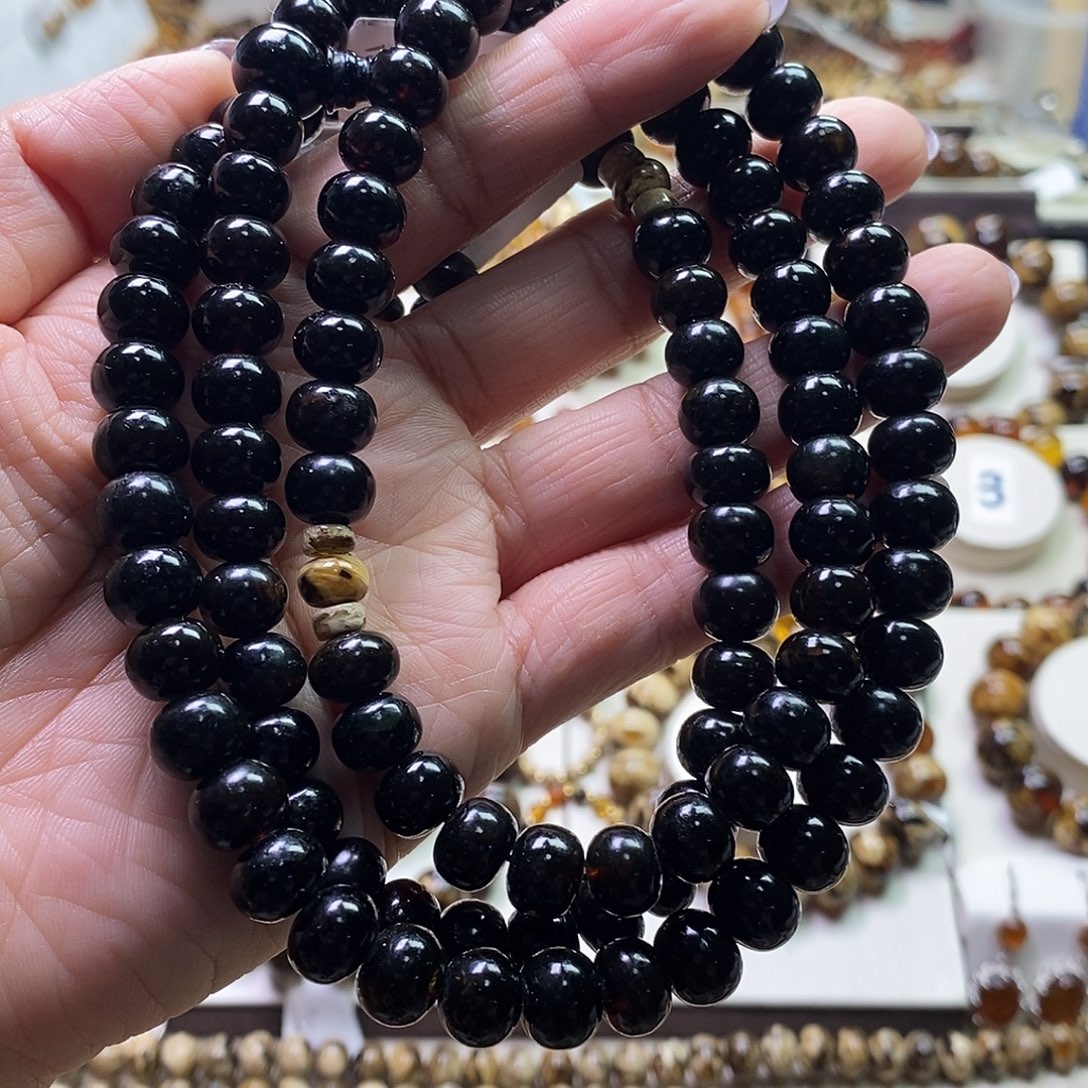 琥珀未镶嵌裸石翳珀9m