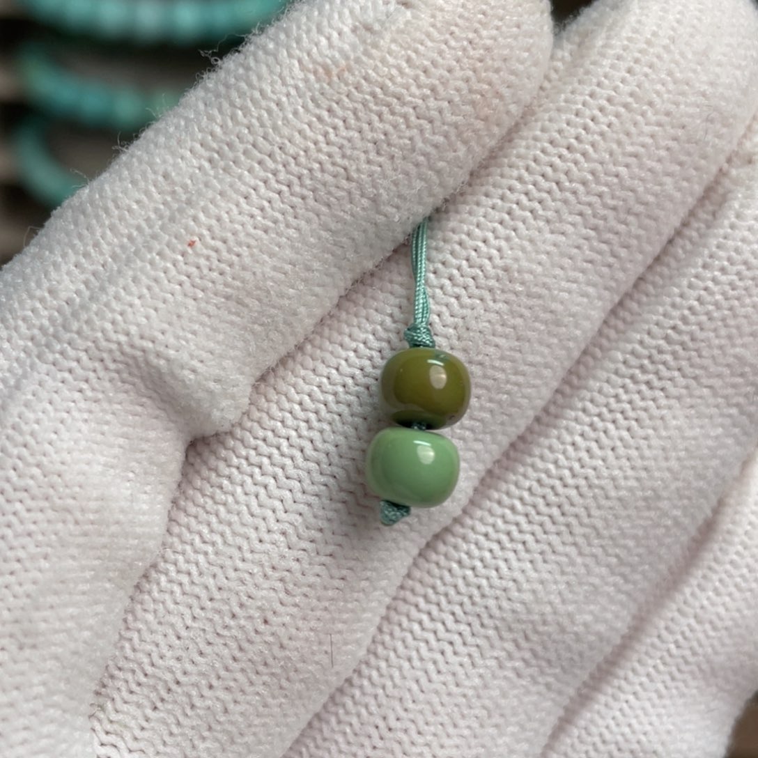 绿松石未镶嵌福利老型对珠