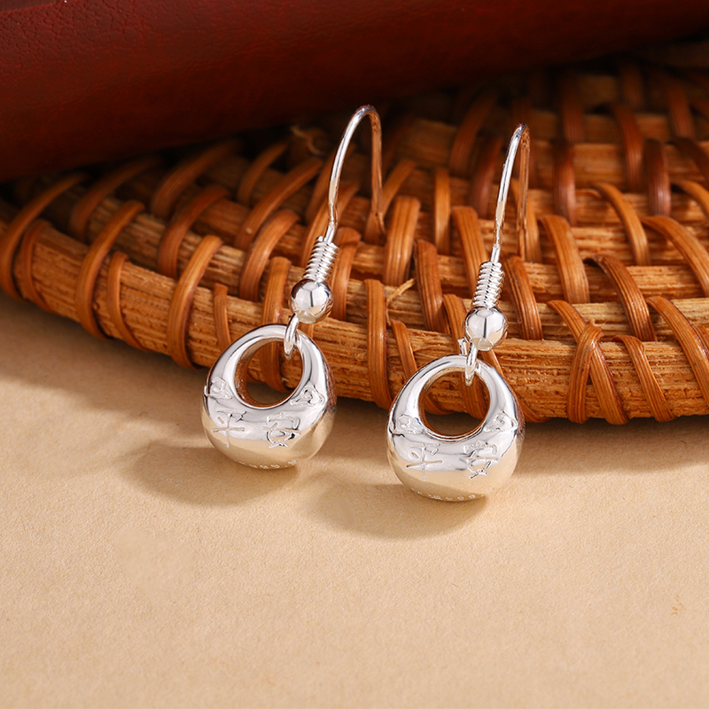 足银耳饰 平安小福袋新中式小众设计耳坠