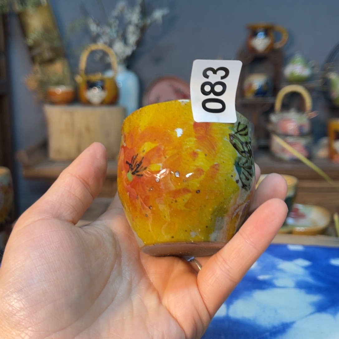 杯素浅陶瓷手工手绘