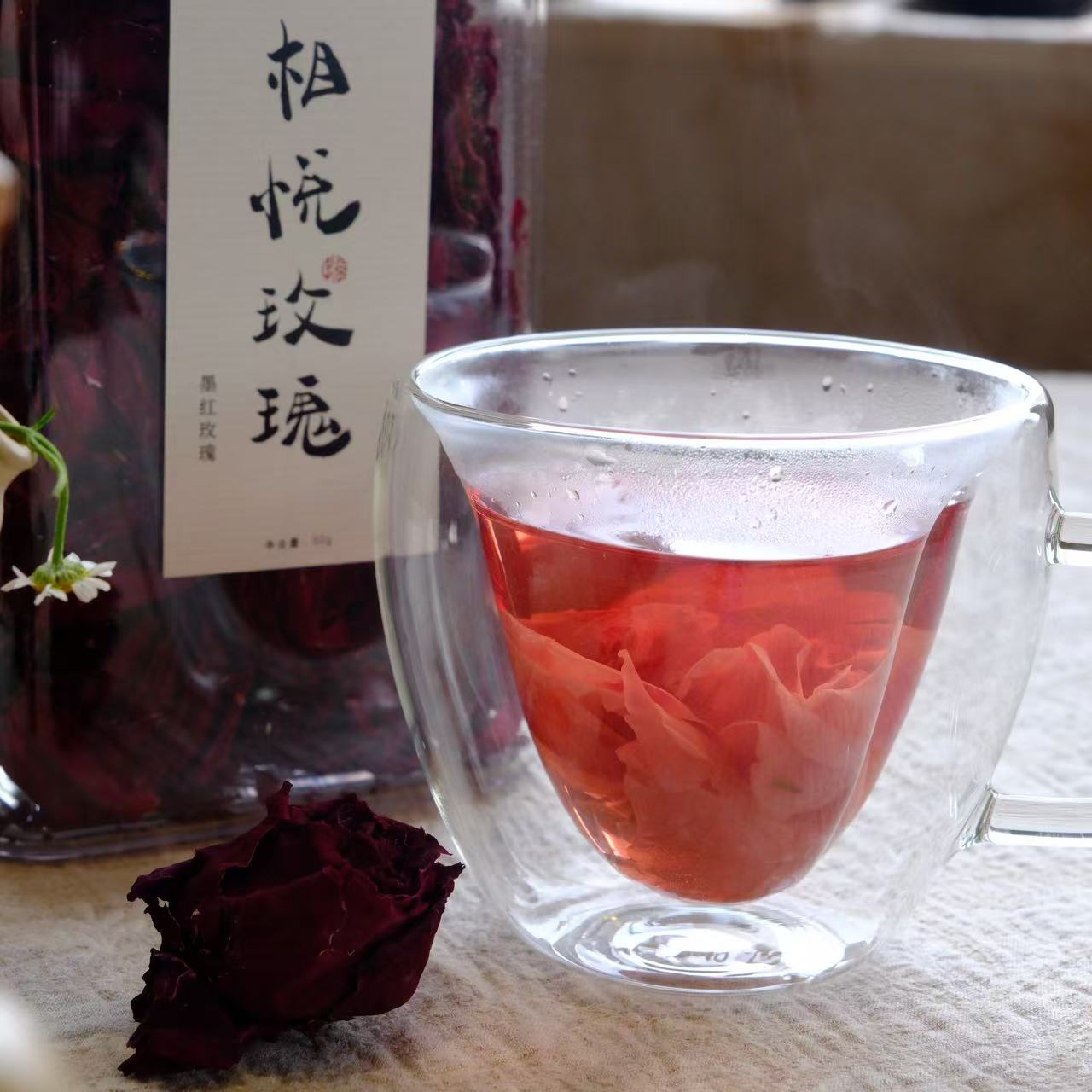 小喜宅 相悦玫瑰+爱心玻璃杯