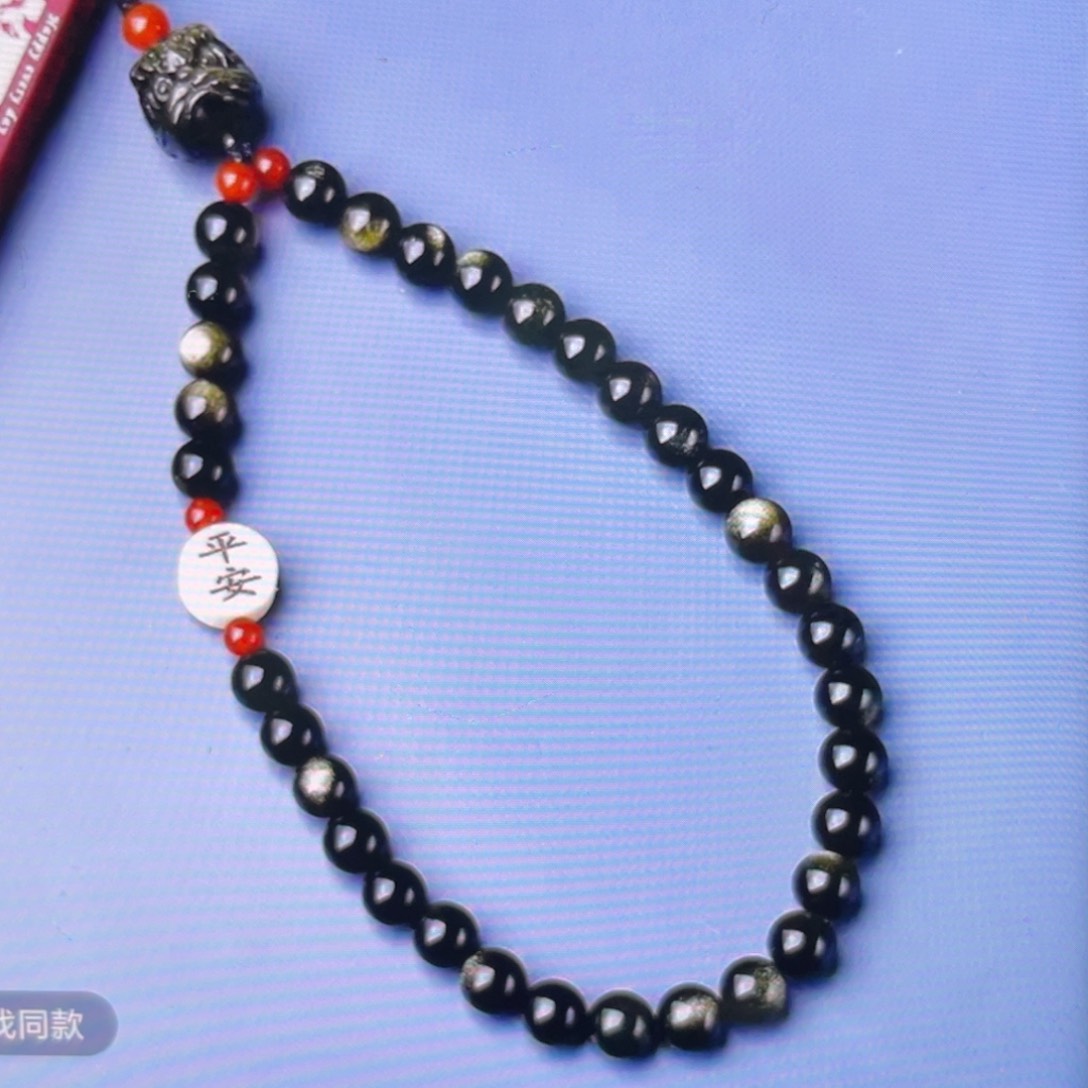 黑曜岩手串未镶嵌ʚ*ɞ