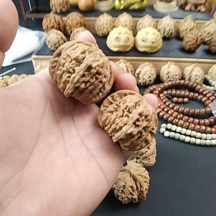 猴头核桃把件文玩核桃  四座楼狮子