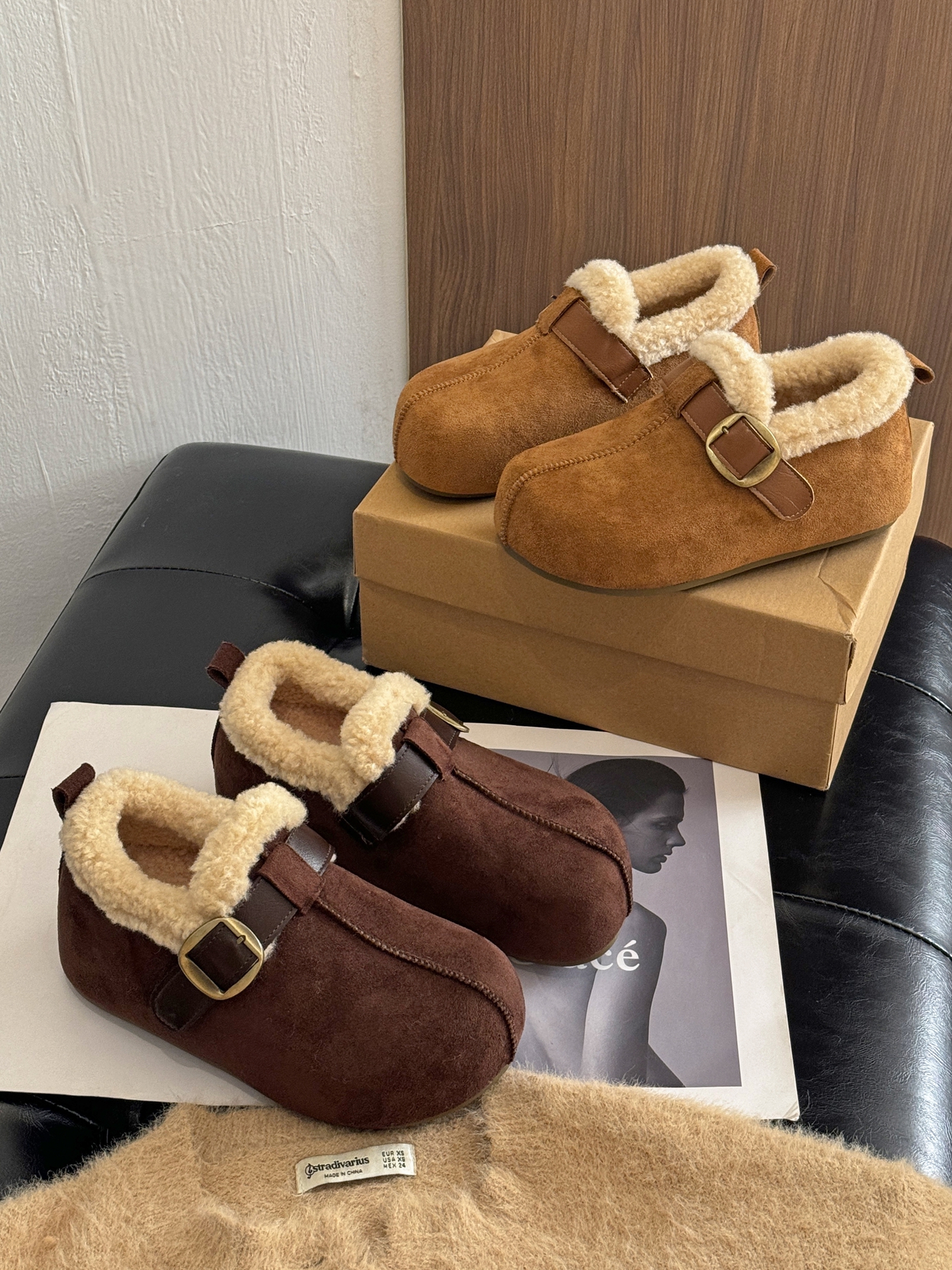 时尚棉鞋女2025新款冬季勃肯鞋厚底加绒加厚鞋子保暖雪地靴