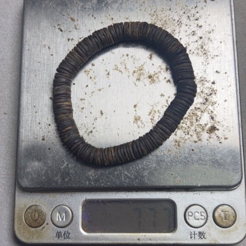 沉香手串沉香奇楠片珠沉水单圈