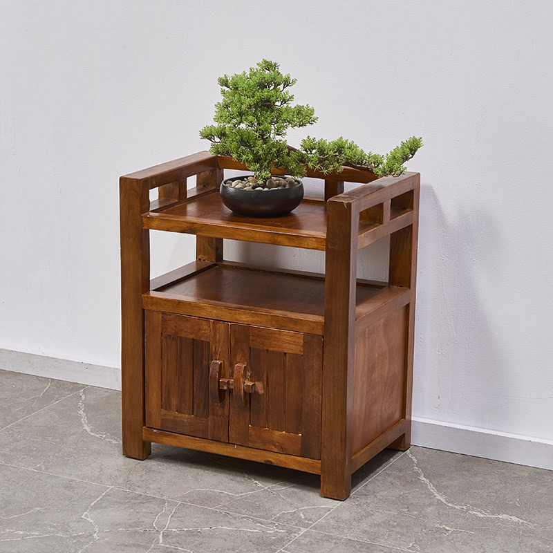 海南相思木实木茶边柜靠茶室置物柜家用储物柜餐厅一体式茶水柜