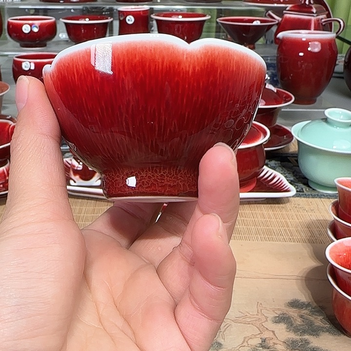 景德镇红马坊花口杯