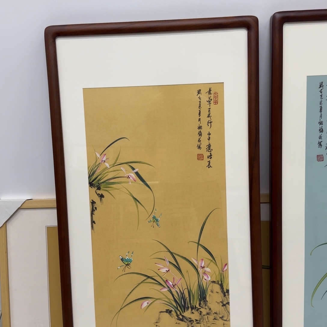 国画国画立体兰花作品