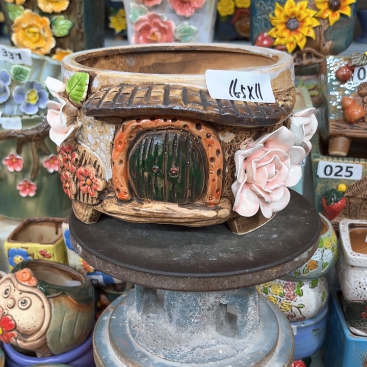 紫砂花盆粗陶材质多肉花盆