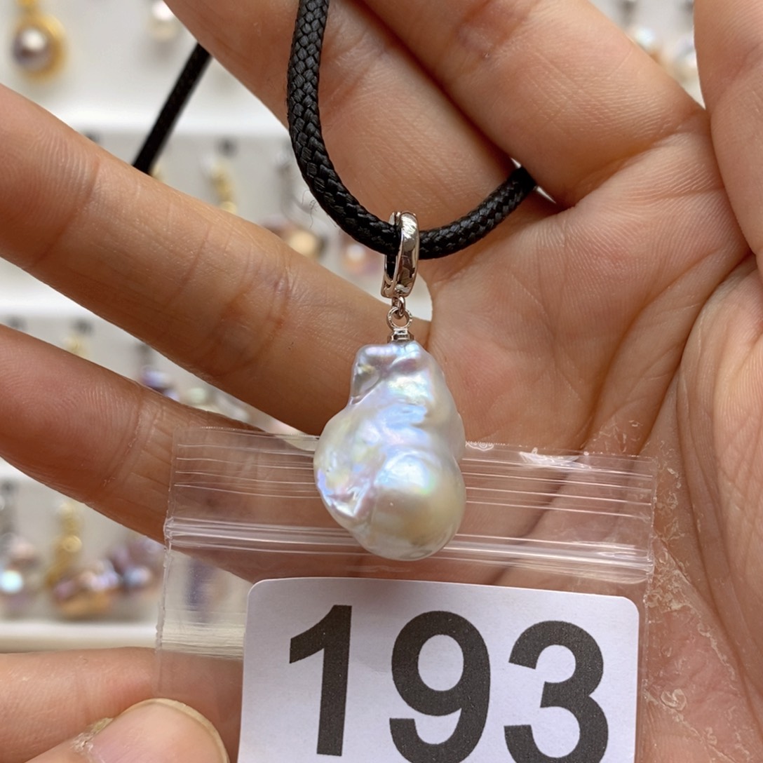 淡水珍珠颈饰银S925镶嵌193