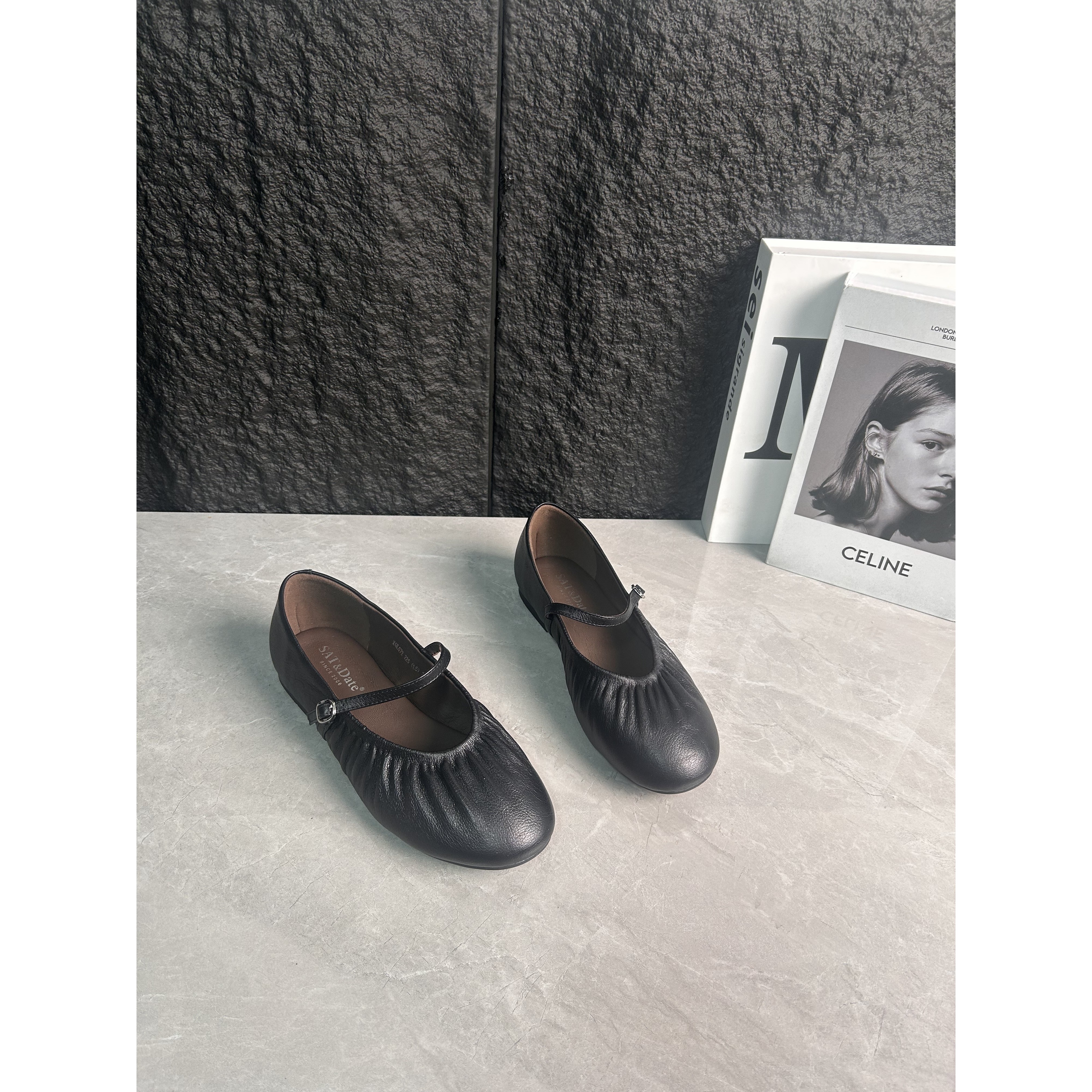 大龙甄选~牛皮/小众设计玛丽珍浅口单鞋072