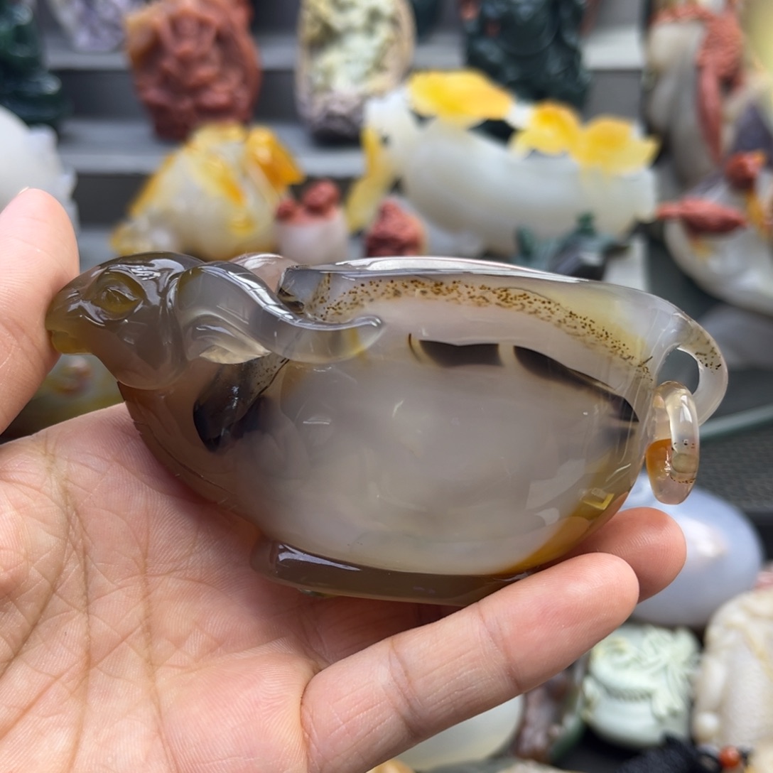 玛瑙/玉髓摆件未镶嵌光